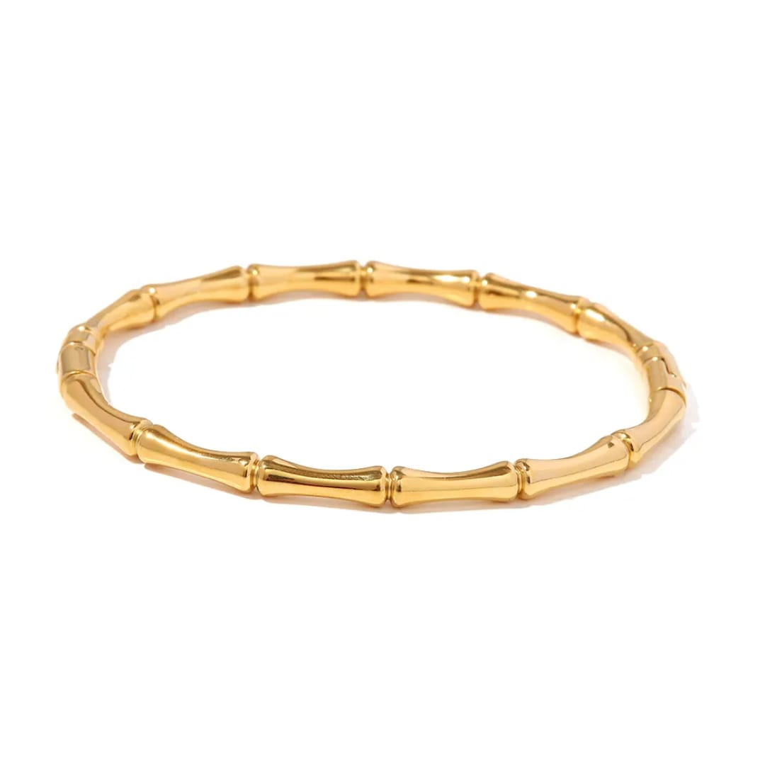 Gold Bamboo Cuff Bracelet