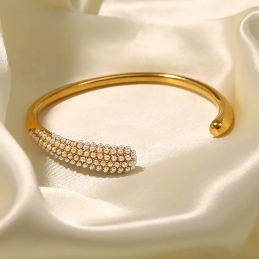Pearl Studded Cuff Bracelet