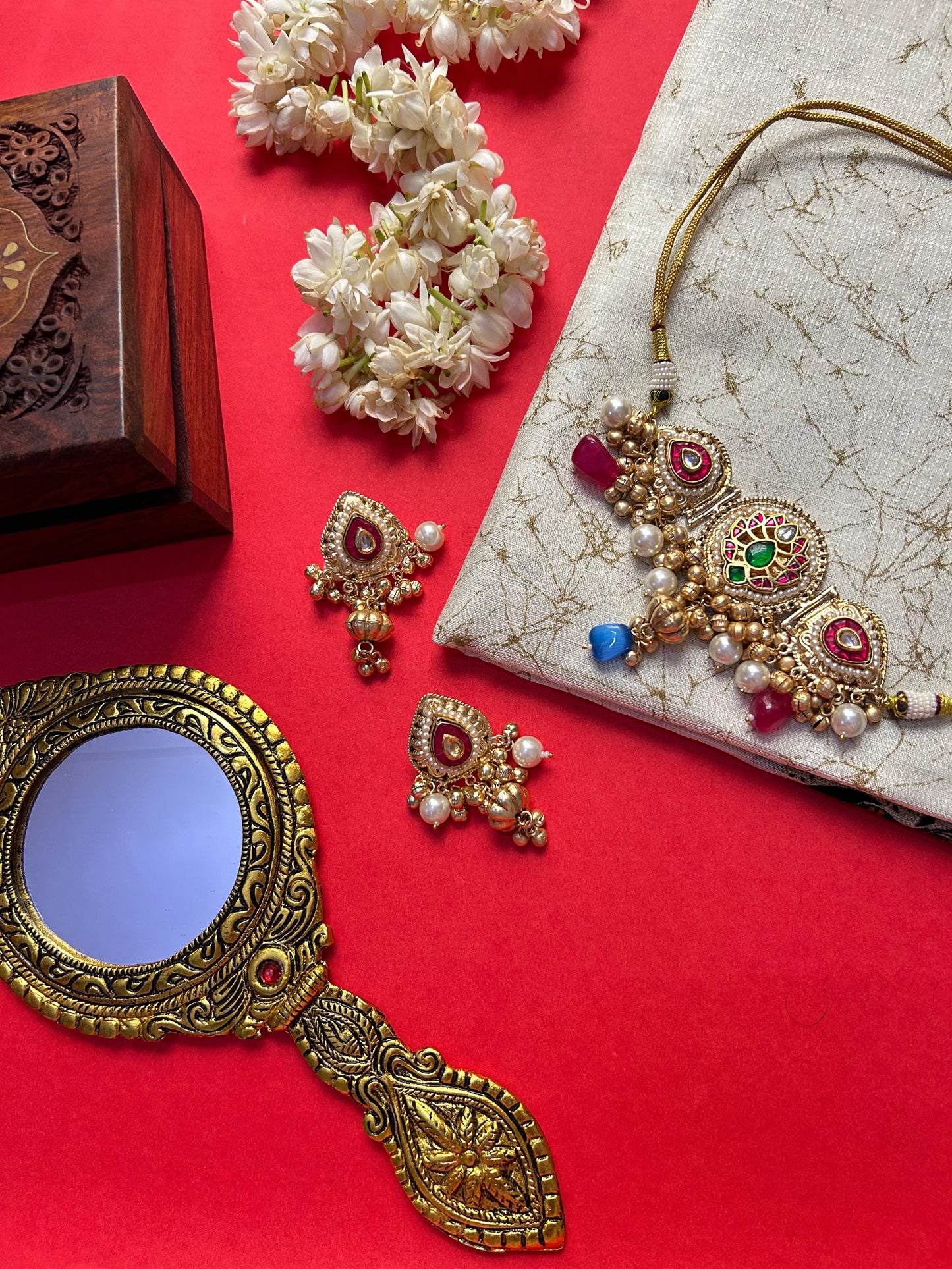Traditional Statement Choker Set ( Necklace and Earring )