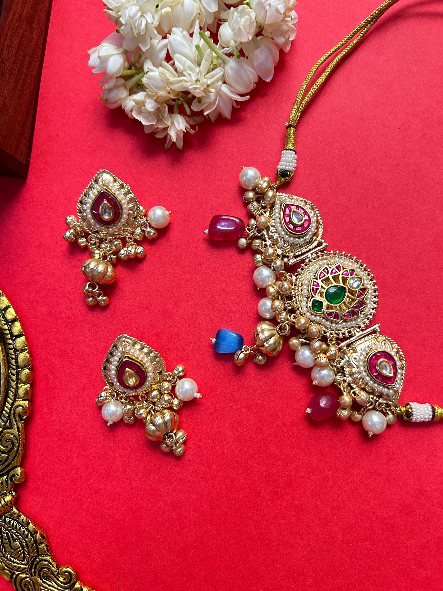 Traditional Statement Choker Set ( Necklace and Earring )