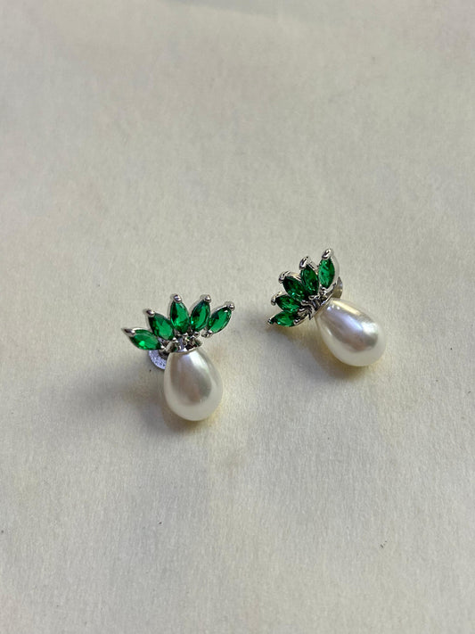 Emerald Pearl AD Earring