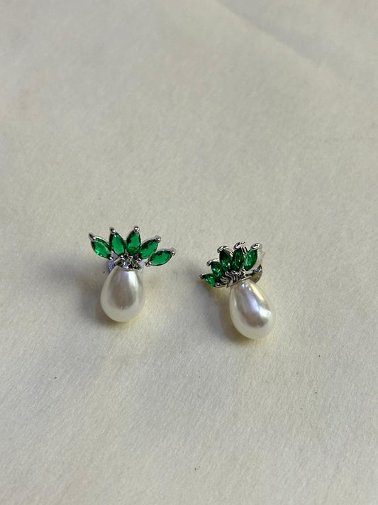Emerald Pearl AD Earring