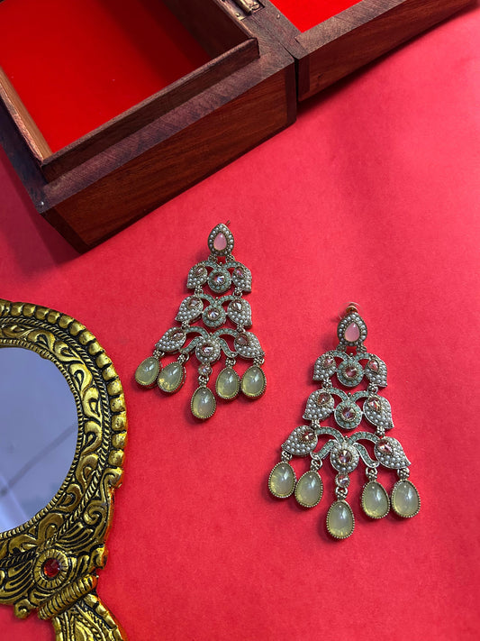 Angoori Light Green Traditional Earring