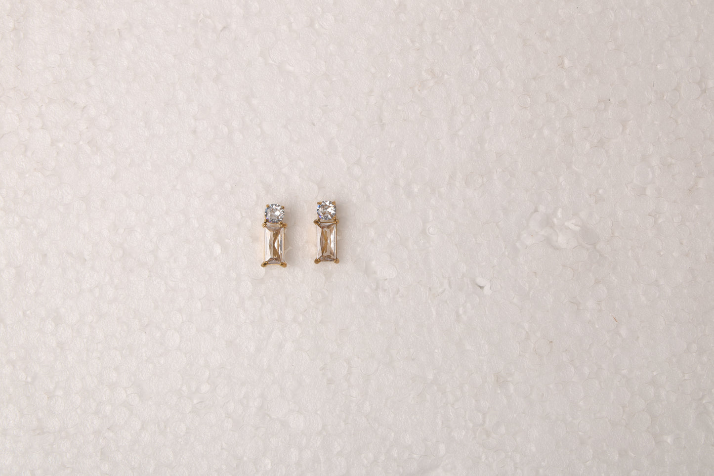 Sleek White Bar Stud Earrings