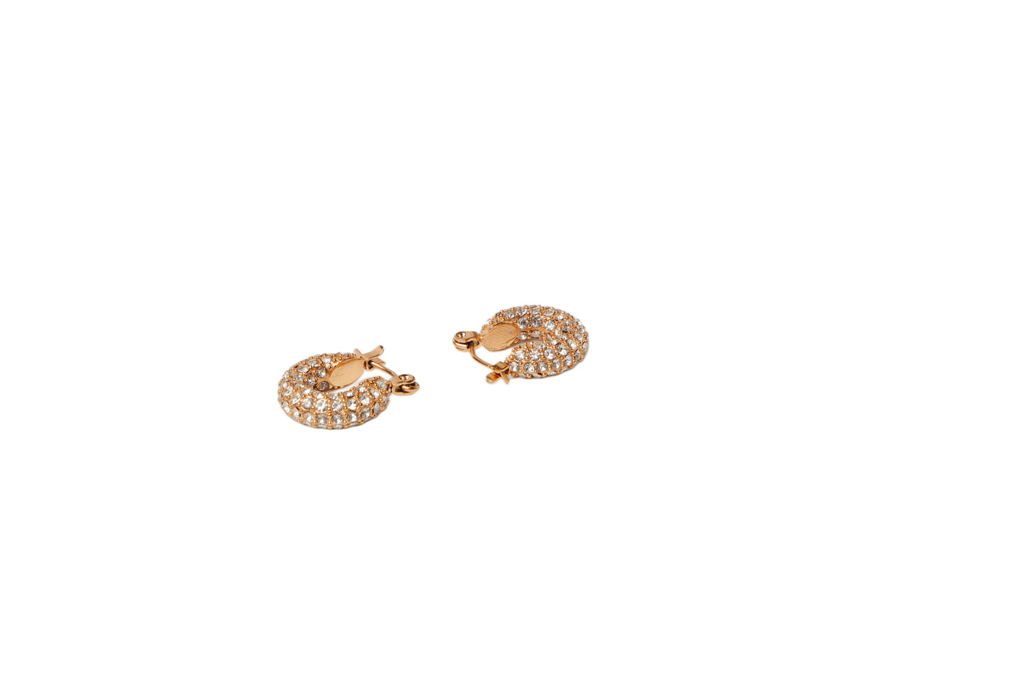 Diamond Studded Hoop Earrings