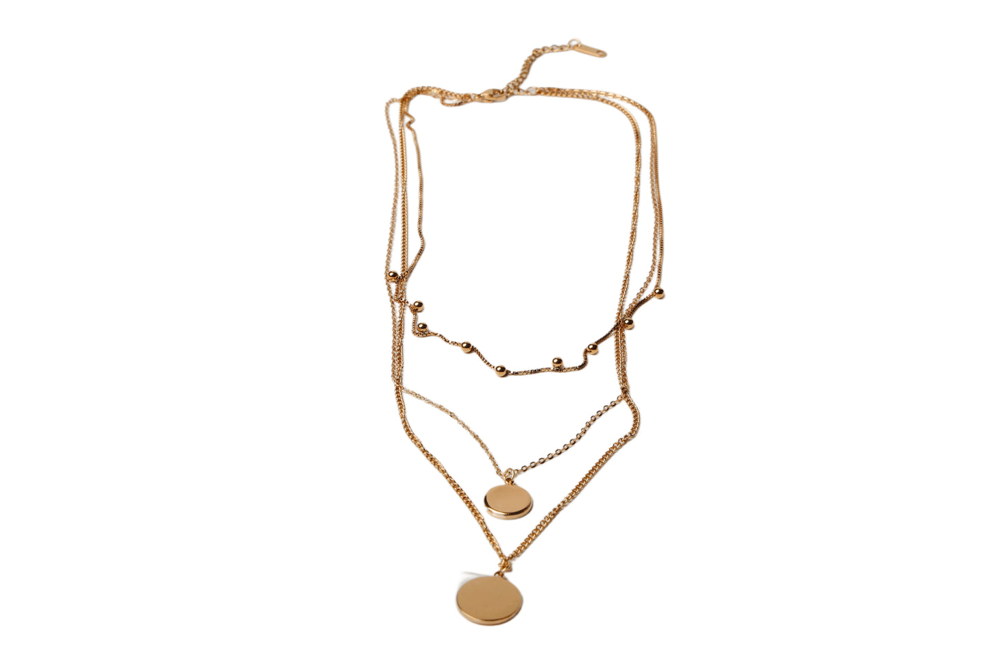 Round Belle Three Layer Necklace