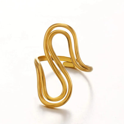 Twisted Gold Adjustable Ring