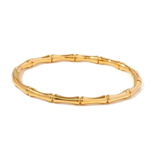 Gold Bamboo Cuff Bracelet