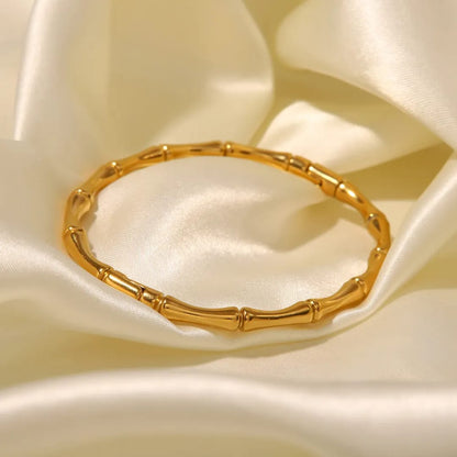 Gold Bamboo Cuff Bracelet