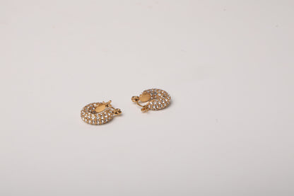 Diamond Studded Hoop Earrings