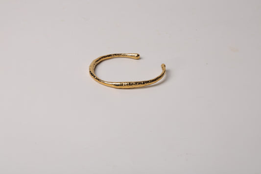 Gold Textured Cuff Bracelet
