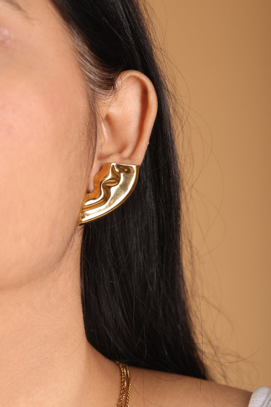 Hammered Gold Earrings