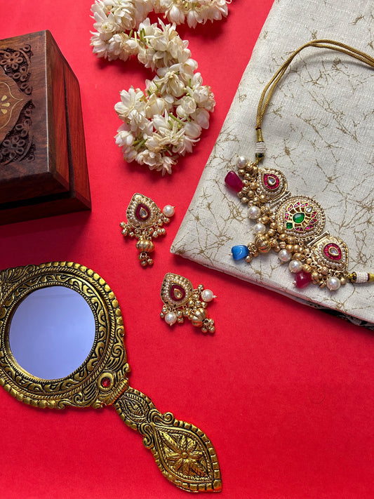 Traditional Statement Choker Set ( Necklace and Earring )