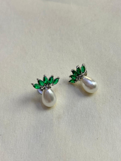 Emerald Pearl AD Earring
