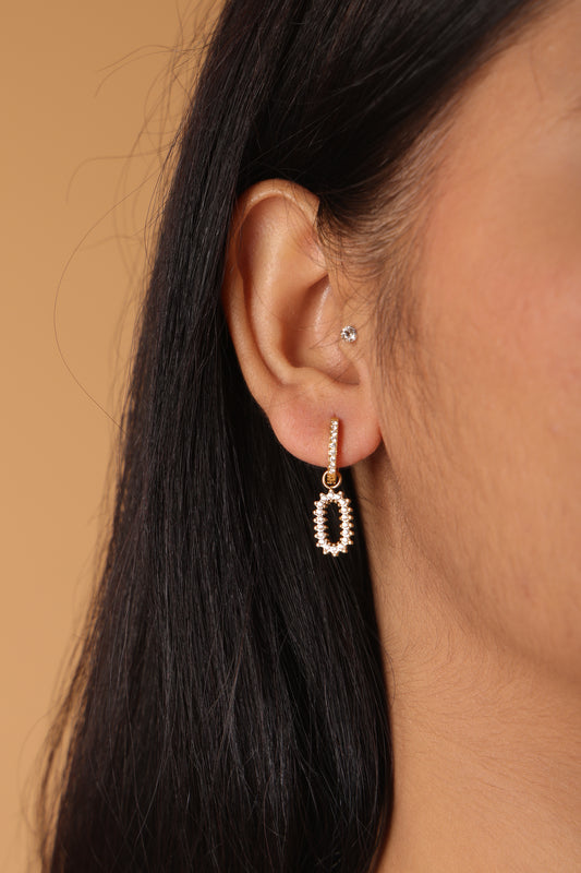 Interlock Stone Dazzle Earrings