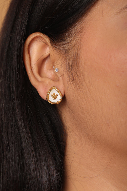 Almond Shaped Stud Earring