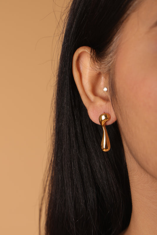 Long Gold Drop Earring