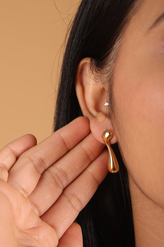 Long Gold Drop Earring