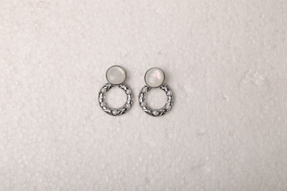 Moon Pearl Silver Earring