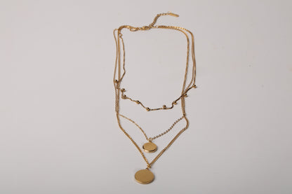 Round Belle Three Layer Necklace