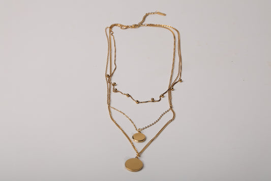 Round Belle Three Layer Necklace