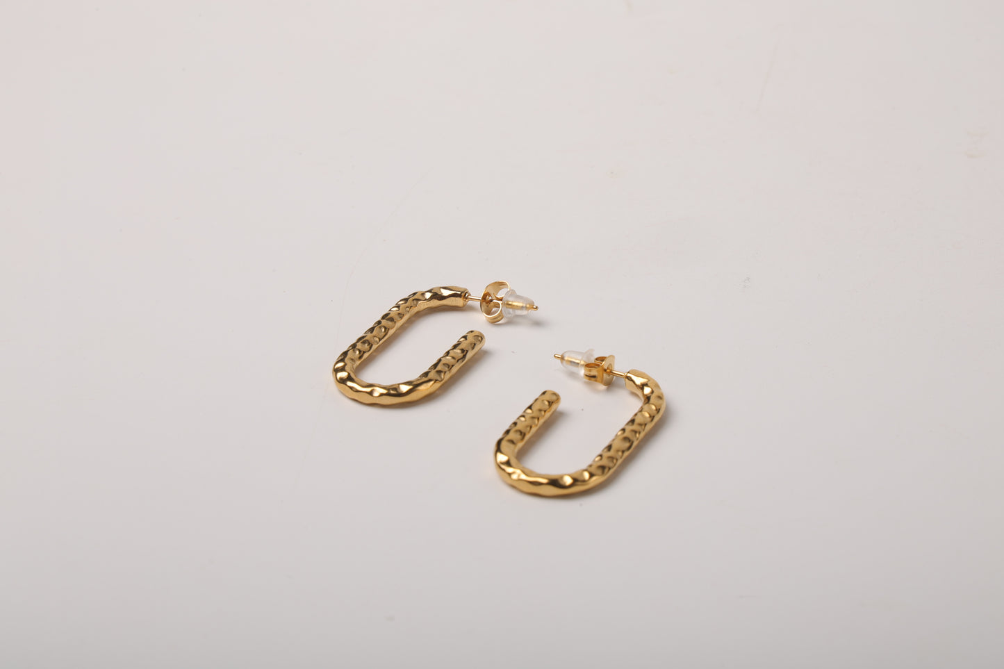 Textured Hoops Earring