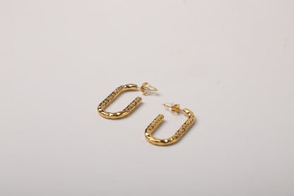 Textured Hoops Earring