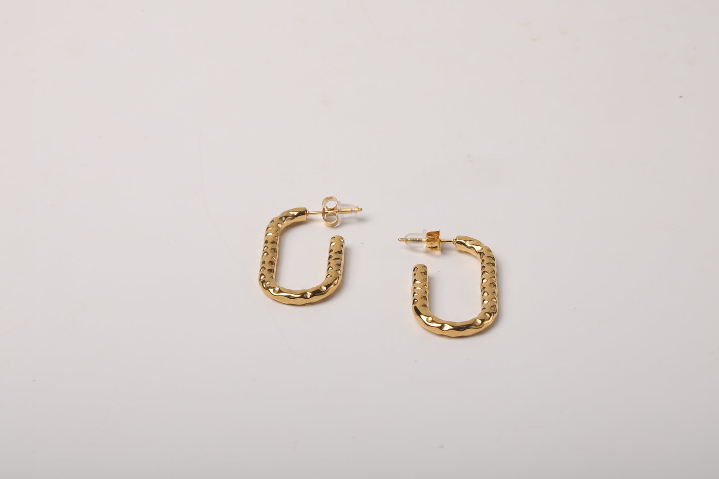 Textured Hoops Earring