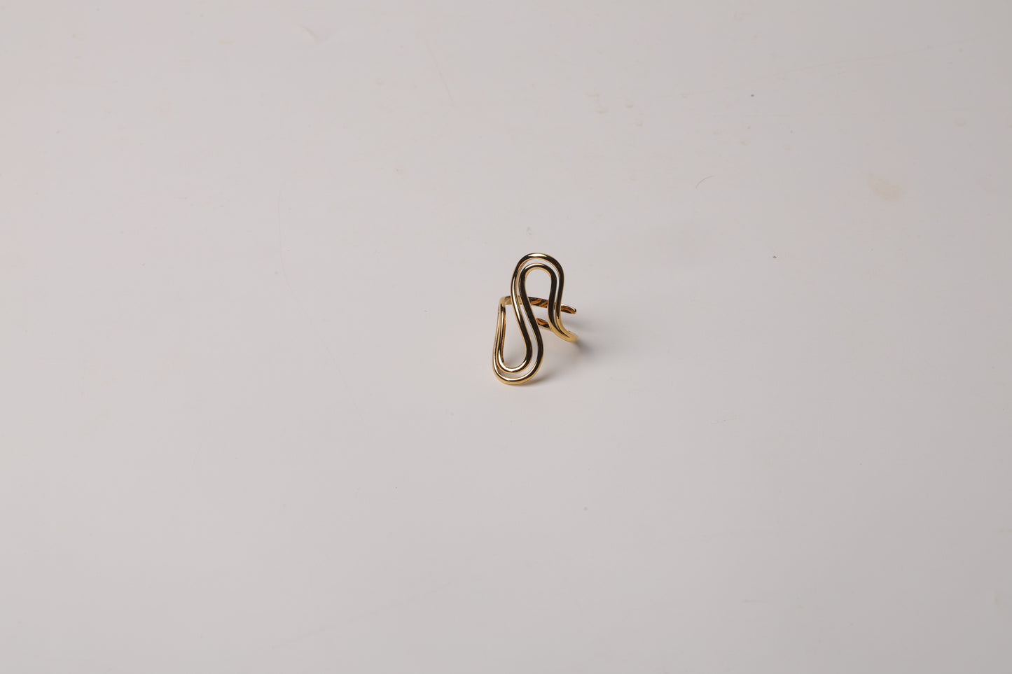 Twisted Gold Adjustable Ring