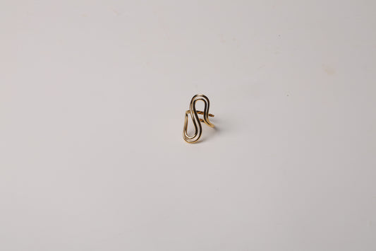 Twisted Gold Adjustable Ring