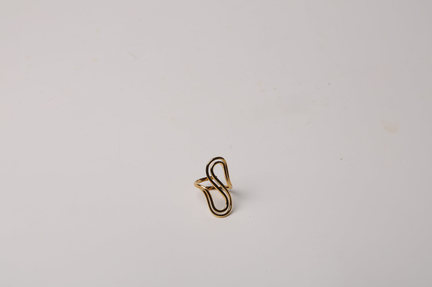 Twisted Gold Adjustable Ring