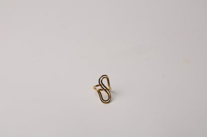 Twisted Gold Adjustable Ring