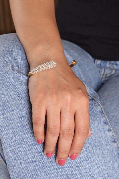 Pearl Studded Cuff Bracelet