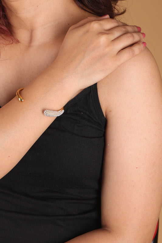 Pearl Studded Cuff Bracelet